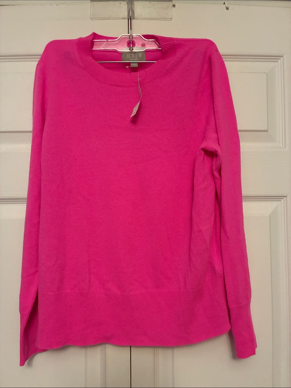 J.Crew NWT 100% Cashmere Classic-Fit Crewneck Sweater Pink Small BA400